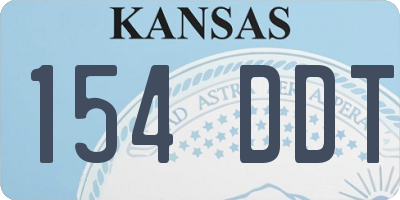 KS license plate 154DDT