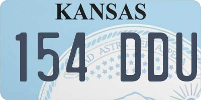 KS license plate 154DDU