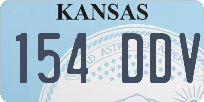 KS license plate 154DDV