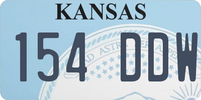 KS license plate 154DDW