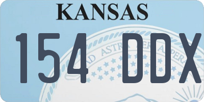 KS license plate 154DDX