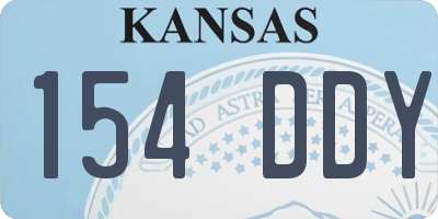 KS license plate 154DDY