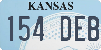 KS license plate 154DEB