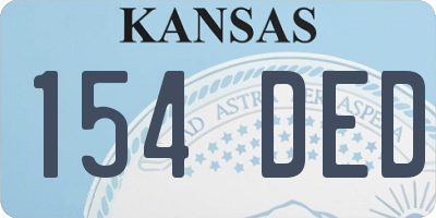KS license plate 154DED