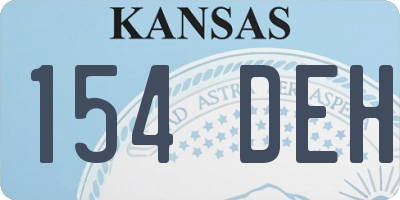 KS license plate 154DEH