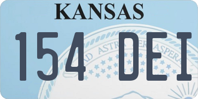 KS license plate 154DEI