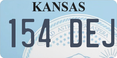 KS license plate 154DEJ