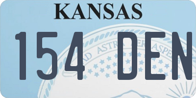 KS license plate 154DEN
