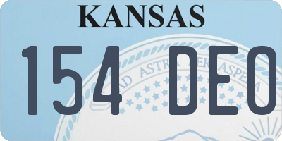 KS license plate 154DEO