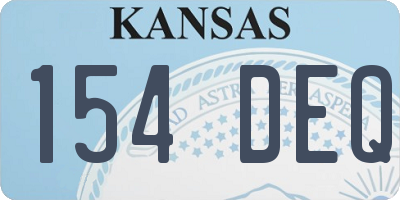 KS license plate 154DEQ