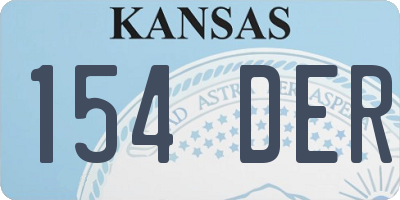 KS license plate 154DER