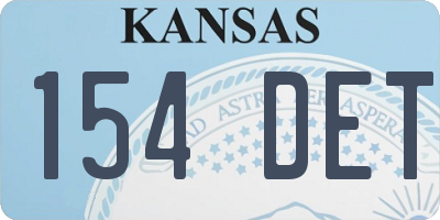 KS license plate 154DET