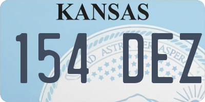 KS license plate 154DEZ