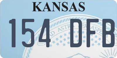 KS license plate 154DFB