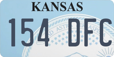 KS license plate 154DFC