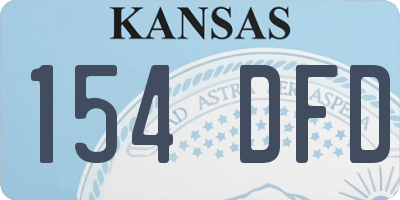 KS license plate 154DFD
