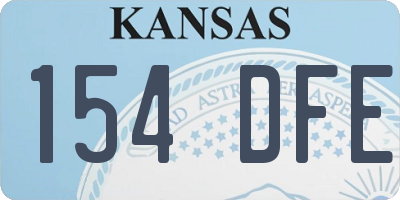 KS license plate 154DFE