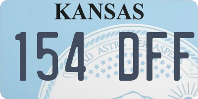 KS license plate 154DFF