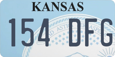 KS license plate 154DFG