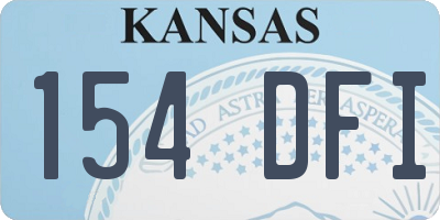 KS license plate 154DFI