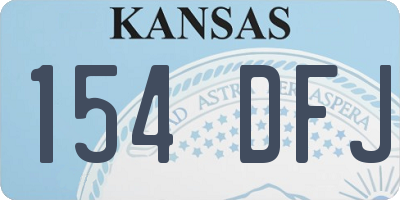 KS license plate 154DFJ