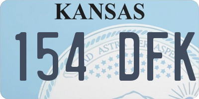 KS license plate 154DFK