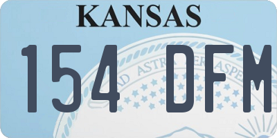 KS license plate 154DFM
