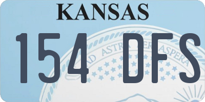 KS license plate 154DFS