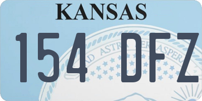 KS license plate 154DFZ