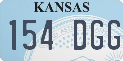 KS license plate 154DGG