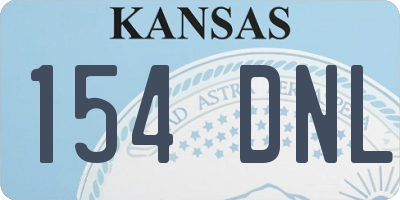 KS license plate 154DNL