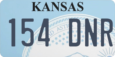 KS license plate 154DNR