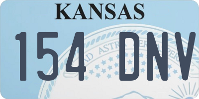 KS license plate 154DNV
