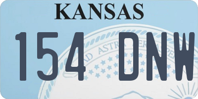KS license plate 154DNW