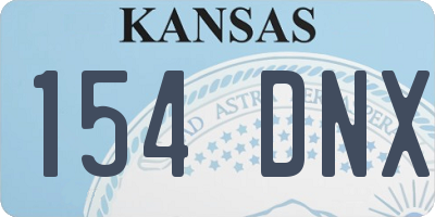 KS license plate 154DNX