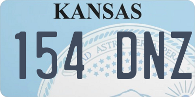 KS license plate 154DNZ