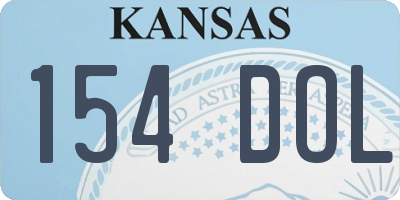 KS license plate 154DOL