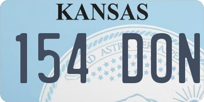 KS license plate 154DON