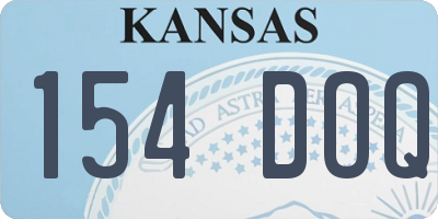 KS license plate 154DOQ