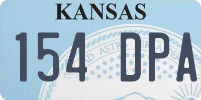 KS license plate 154DPA