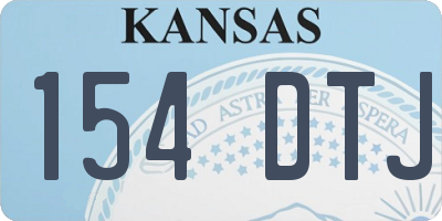 KS license plate 154DTJ