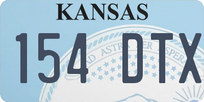 KS license plate 154DTX