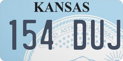 KS license plate 154DUJ