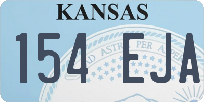 KS license plate 154EJA