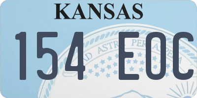 KS license plate 154EOC