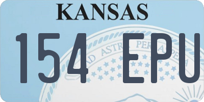 KS license plate 154EPU