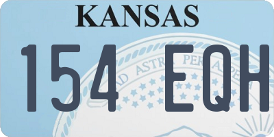 KS license plate 154EQH