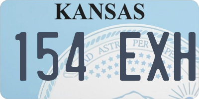 KS license plate 154EXH