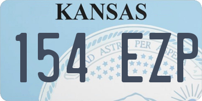 KS license plate 154EZP