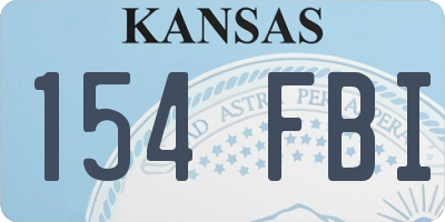 KS license plate 154FBI